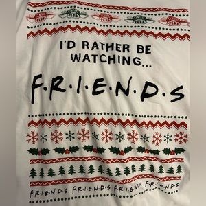 Ugly sweater look Friends Christmas Friends tee Sz L
